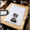Erkek Oversize Ön Araba Baskili T-shirt Premium